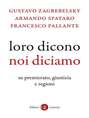 cover image of Loro dicono, noi diciamo